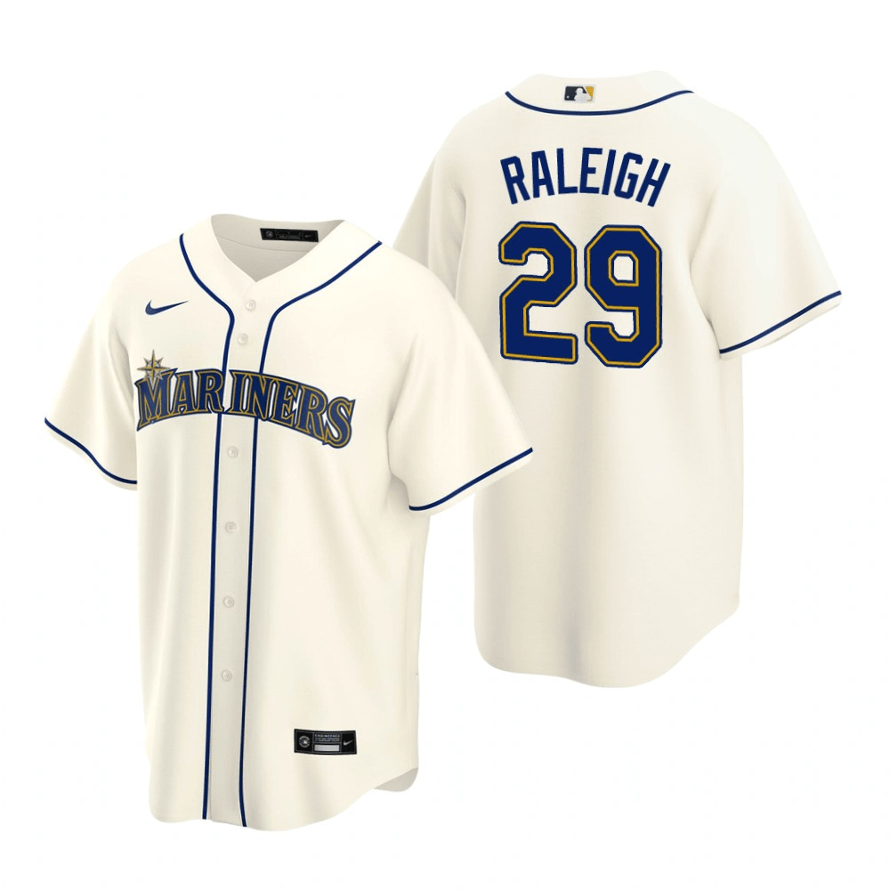 Cal Raleigh Seattle Mariners Alternate Cream Baseball Player Jersey