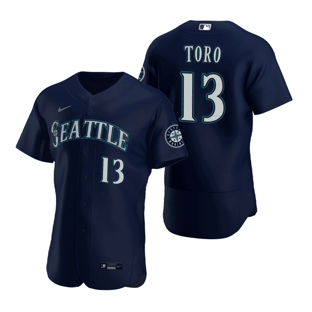 Abraham Toro Seattle Mariners Alternate Navy Baseball Player Jersey