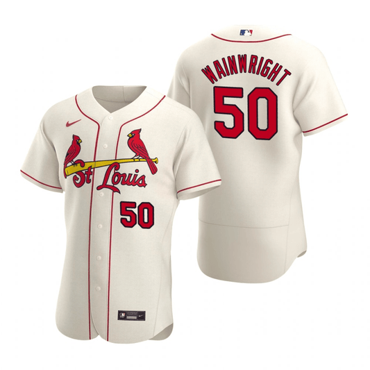 Adam Wainwright St. Louis Cardinals Alternate Cream Baseball Player Jersey