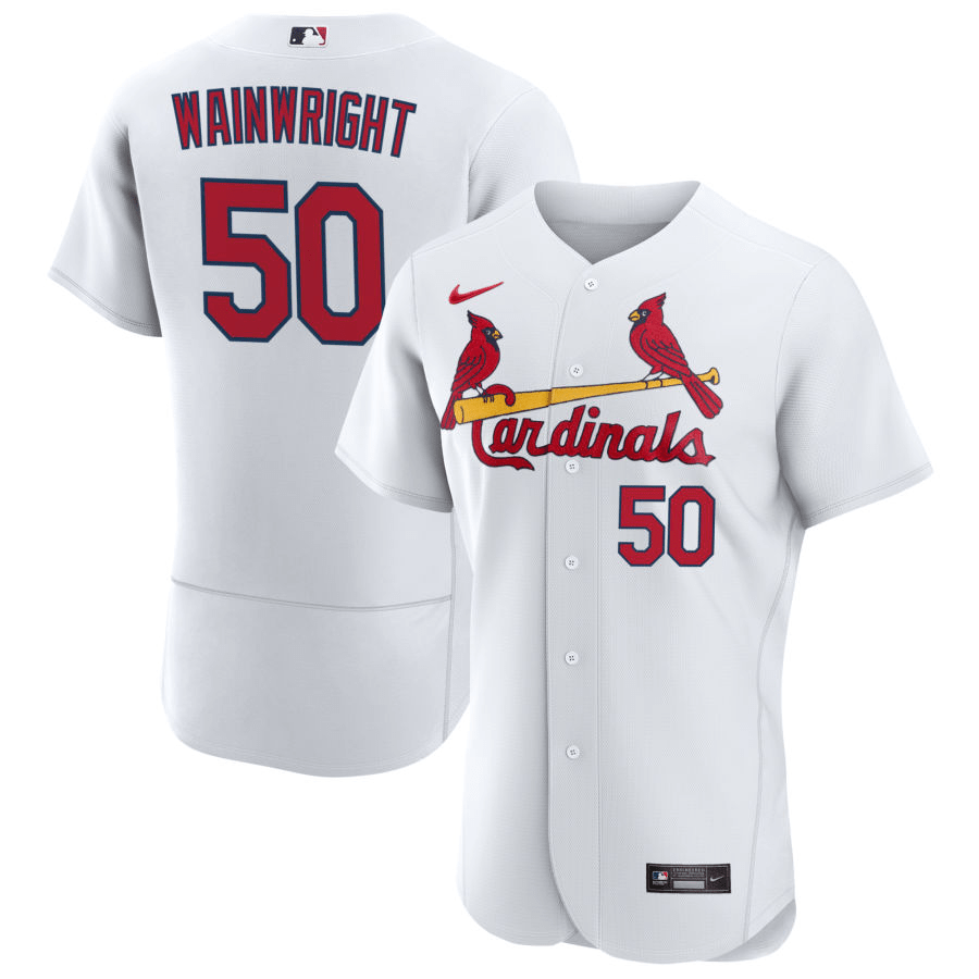 Adam Wainwright St. Louis Cardinals Home White Baseball Player Jersey