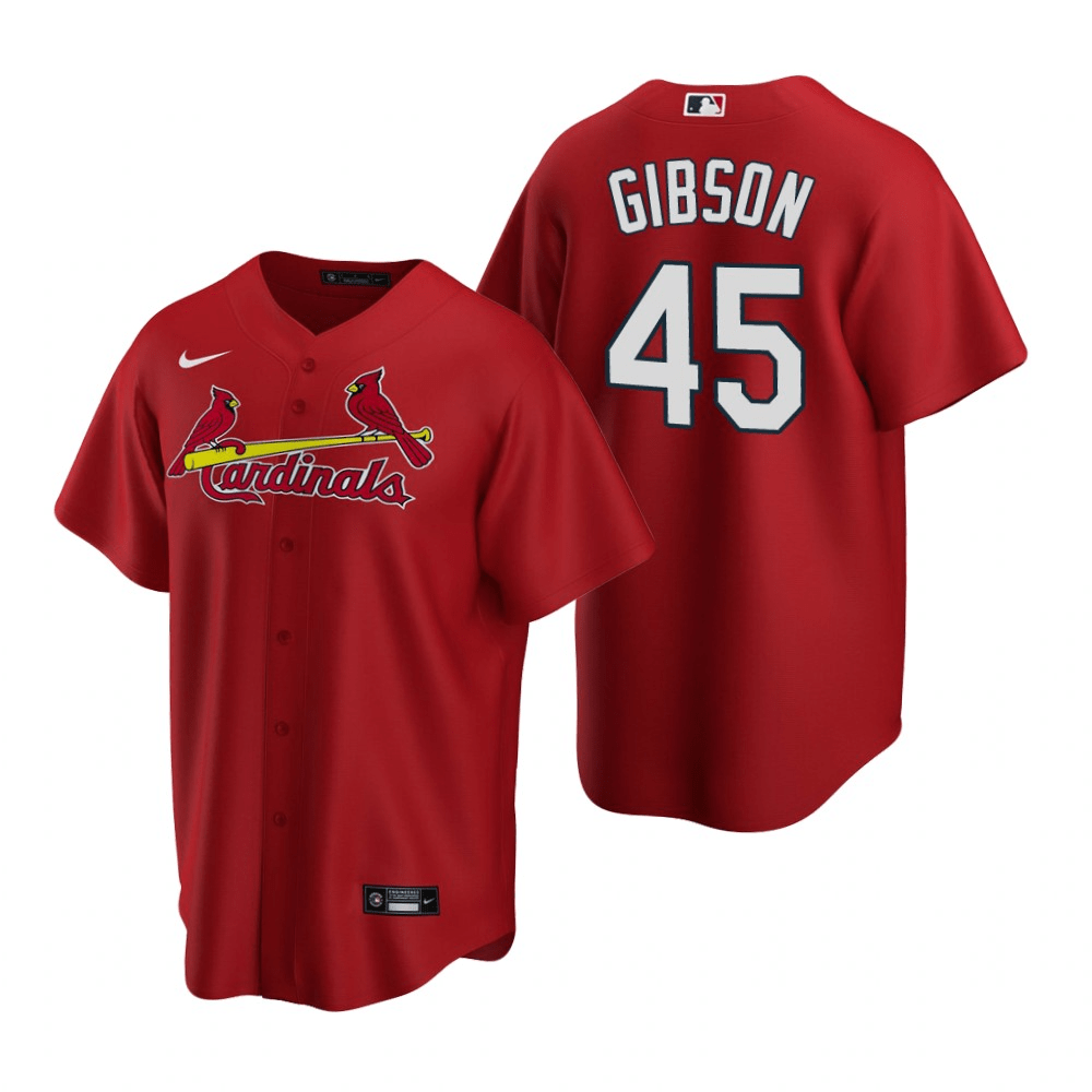 Bob Gibson St. Louis Cardinals Alternate Red Baseball Player Jersey