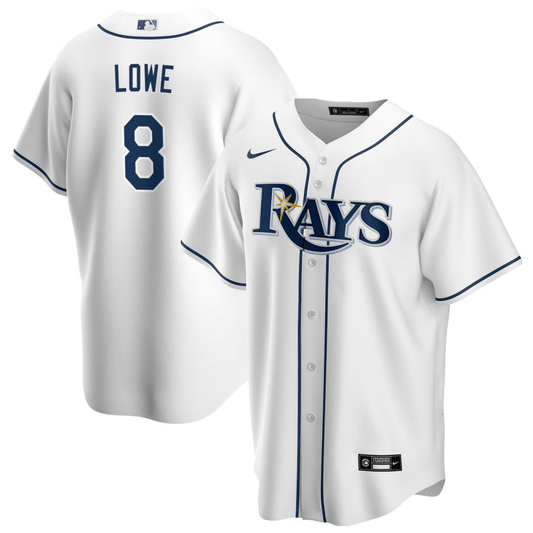 Brandon Lowe Tampa Bay Rays Home White Baseball Player Jersey