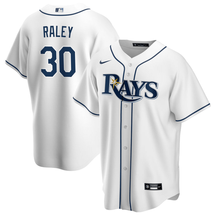 Brooks Raley Tampa Bay Rays Home White Baseball Player Jersey