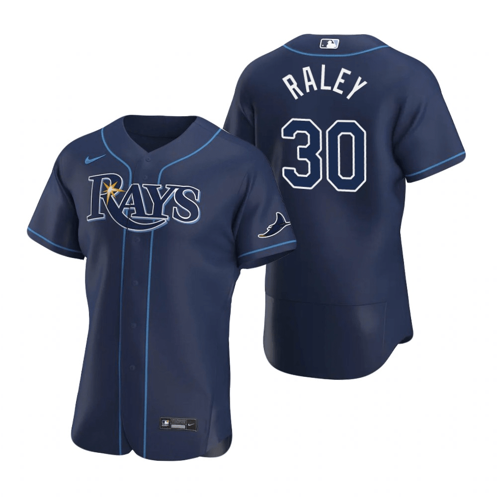 Brooks Raley Tampa Bay Rays Alternate Navy Baseball Player Jersey