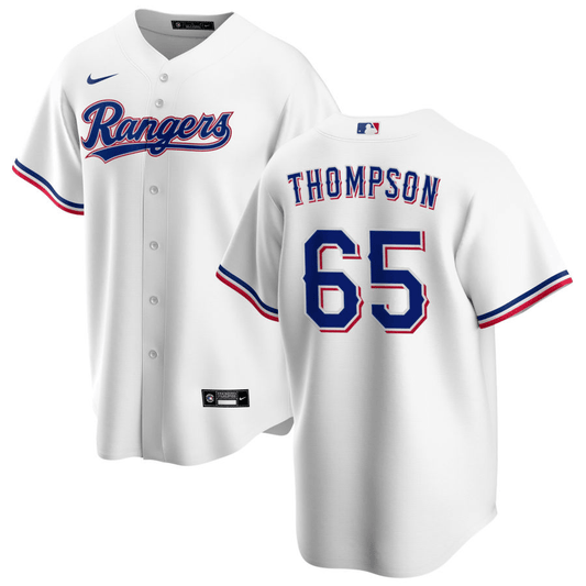 Bubba Thompson Texas Rangers Home White Baseball Player Jersey