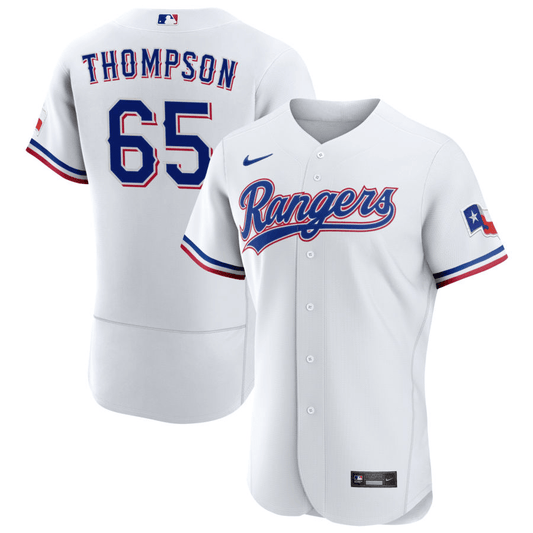 Bubba Thompson Texas Rangers Home White Baseball Player Jersey