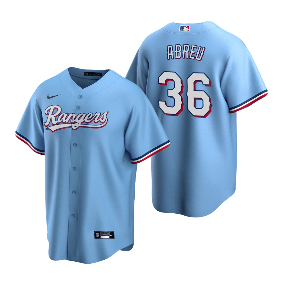 Albert Abreu Texas Rangers Alternate Blue Baseball Player Jersey