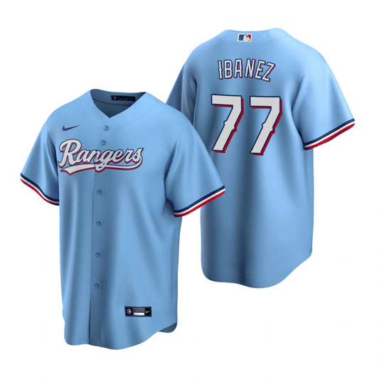 Andy Ibanez Texas Rangers Alternate Blue Baseball Player Jersey