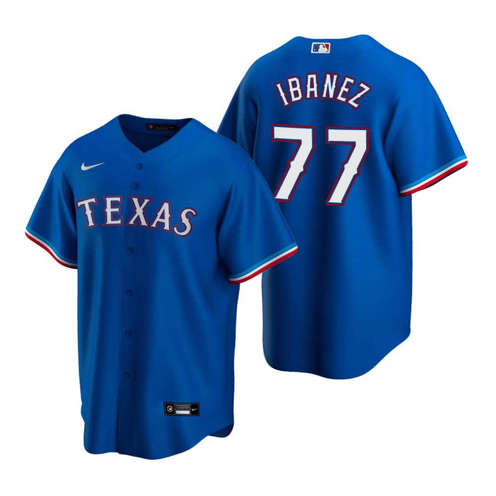 Andy Ibanez Texas Rangers Alternate Royal Baseball Player Jersey