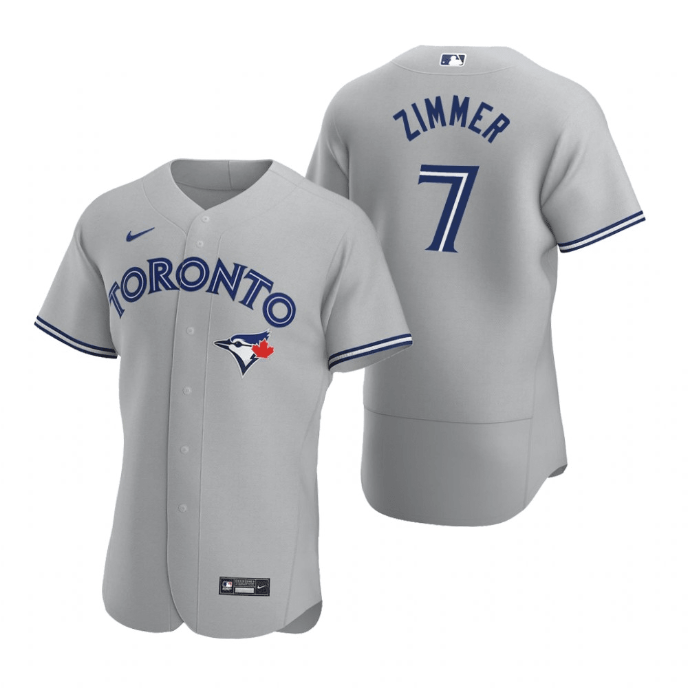 Bradley Zimmer Toronto Blue Jays Road Gray Baseball Player Jersey