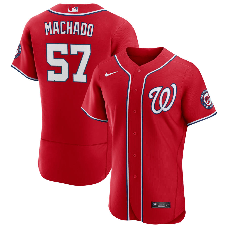 Andres Machado Washington Nationals Alternate Scarlet Baseball Player Jersey