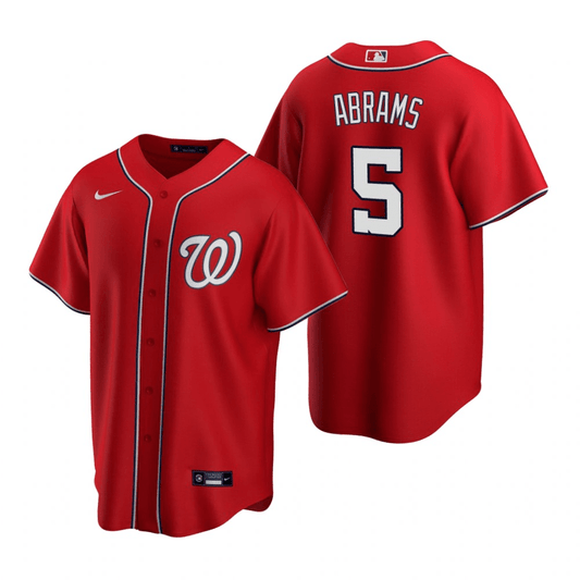 C.J. Abrams Washington Nationals Alternate Scarlet Baseball Player Jersey