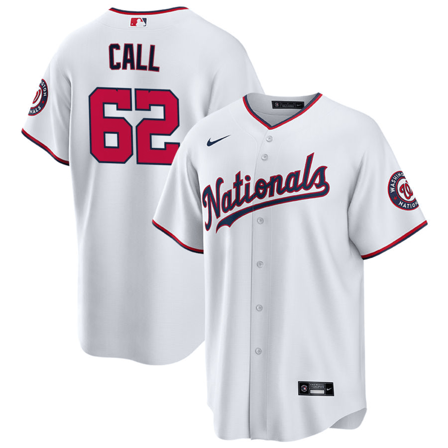 Alex Call Washington Nationals Home White Baseball Player Jersey