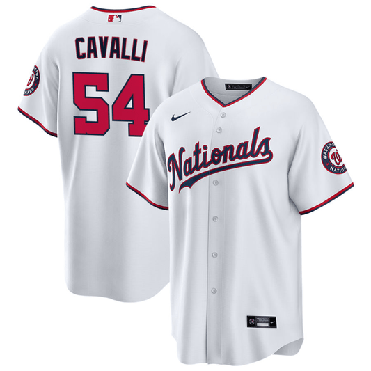 Cade Cavalli Washington Nationals Home White Baseball Player Jersey