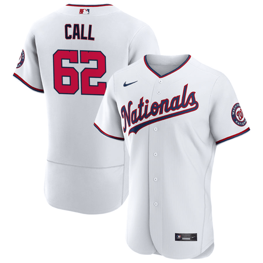 Alex Call Washington Nationals Home White Baseball Player Jersey