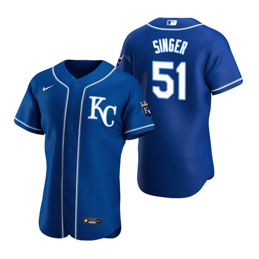 Brady Singer Kansas City Royals Alternate Royal Baseball Player Jersey