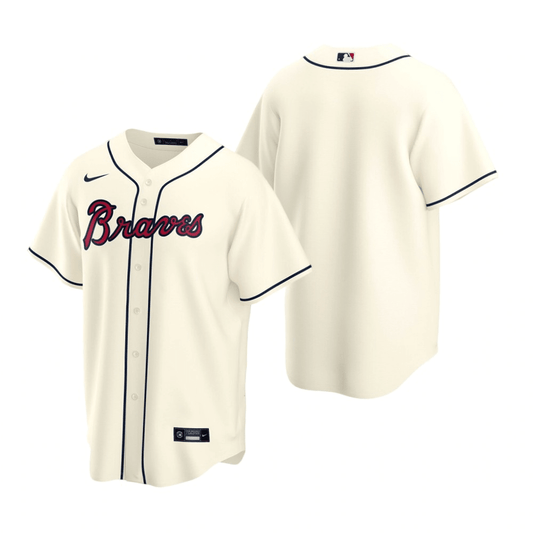 Atlanta Braves Alternate Cream Baseball Player Jersey