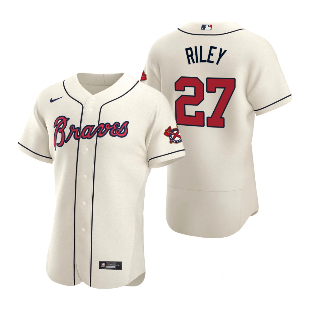 Austin Riley Atlanta Braves Alternate Cream Baseball Player Jersey