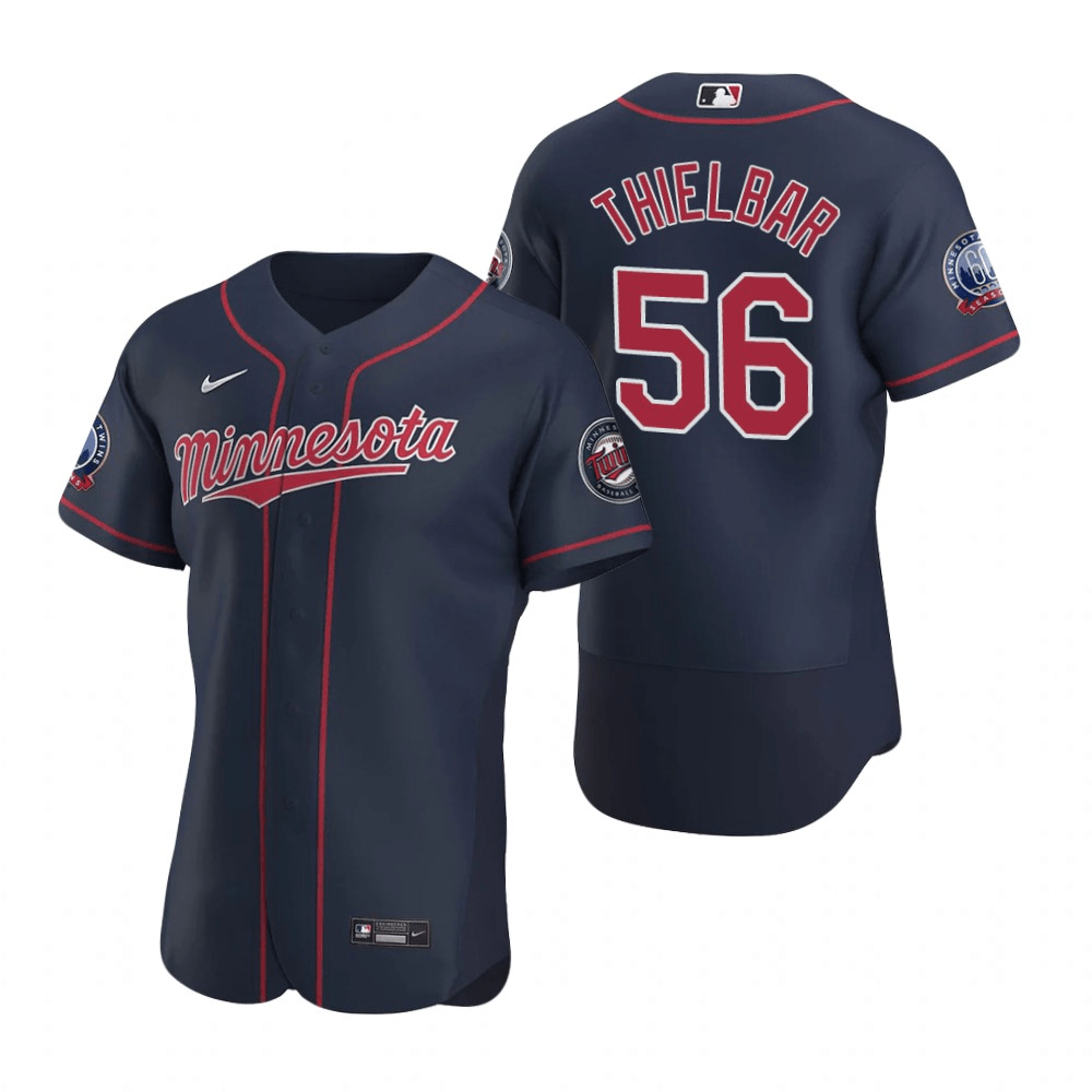 Caleb Thielbar Minnesota Twins Alternate Navy Baseball Player Jersey