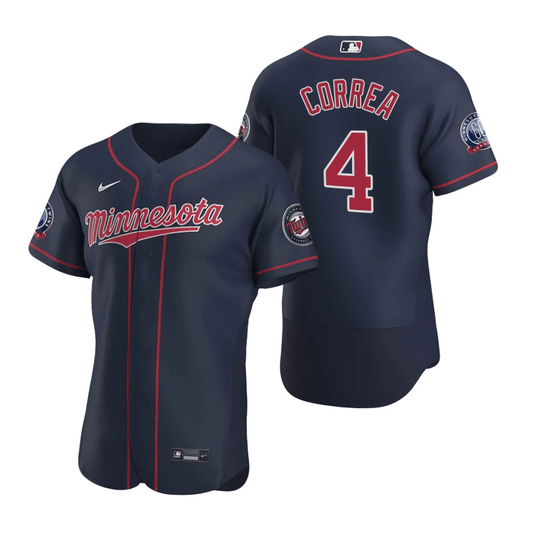 Carlos Correa Minnesota Twins Alternate Navy Baseball Player Jersey