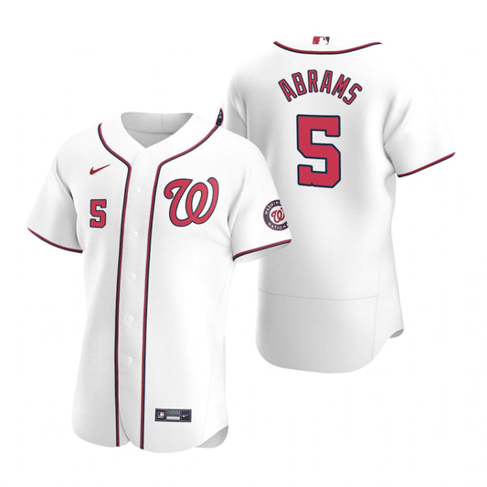 C.J. Abrams Washington Nationals Alternate White Baseball Player Jersey