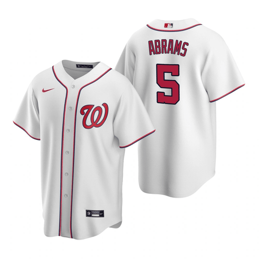 C.J. Abrams Washington Nationals Alternate White Baseball Player Jersey