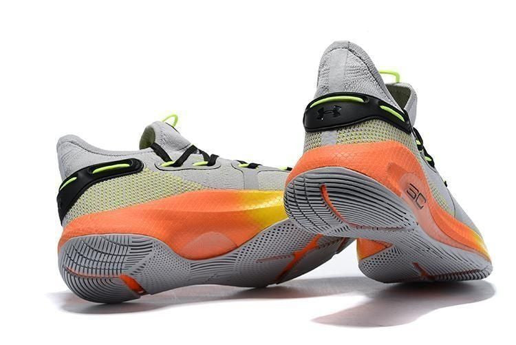 Men's Curry 6 Christmas Grey Orange Shoes