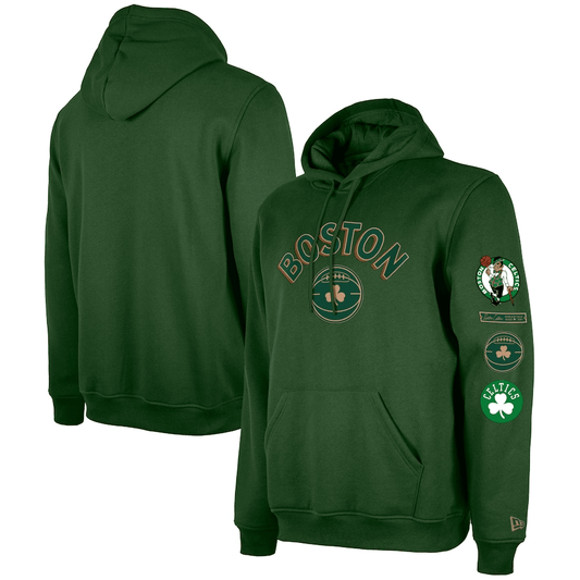 Boston Celtics New Era Green Big & Tall 2023-24 City Edition Jersey Pullover Hoodie