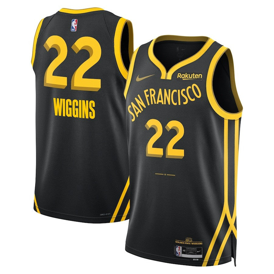 Andrew Wiggins Golden State Warriors 2023/24 NBA Black Swingman Badge Jersey