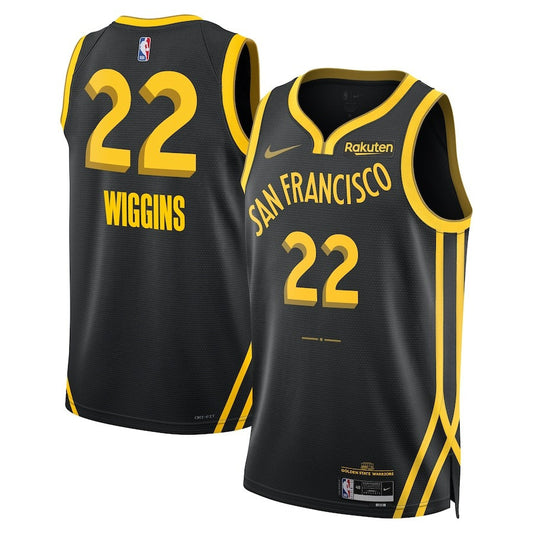 Andrew Wiggins Golden State Warriors 2023/24 NBA Black Swingman Badge Jersey