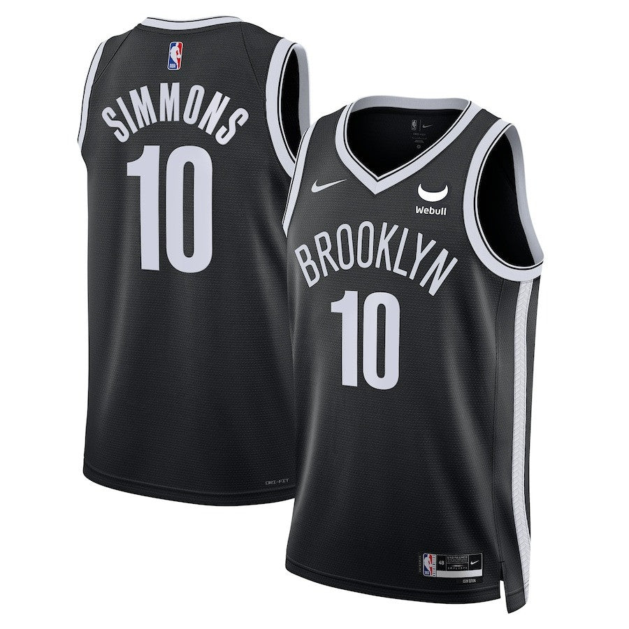 Ben Simmons Brooklyn Nets NBA Swingman Badge Player Black Jersey