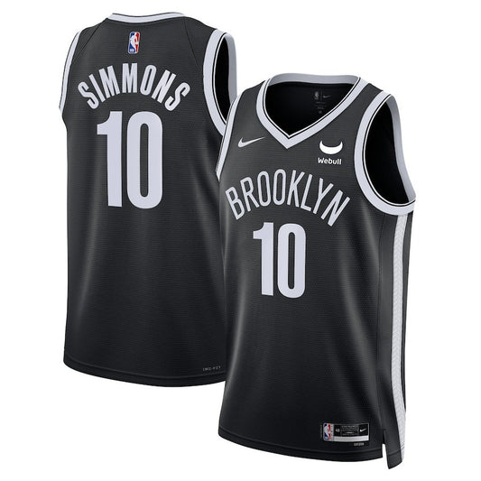 Ben Simmons Brooklyn Nets NBA Swingman Badge Player Black Jersey