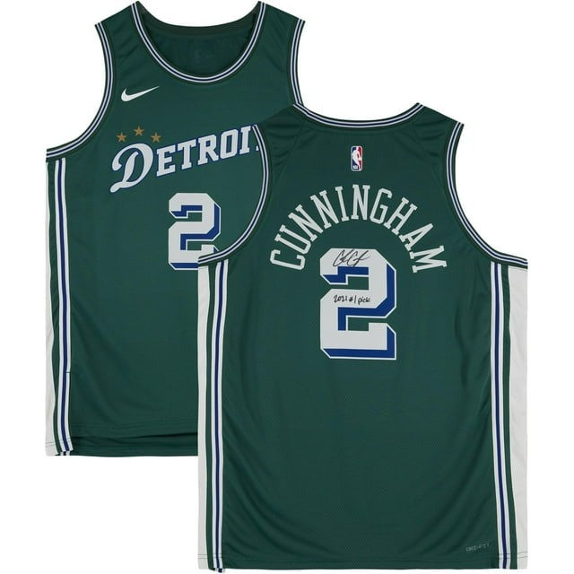 Cade Cunningham Detroit Pistons Autographed Green 2023-2024 City Edition Swingman Jersey