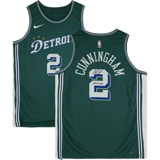 Cade Cunningham Detroit Pistons Autographed Green 2023-2024 City Edition Swingman Jersey