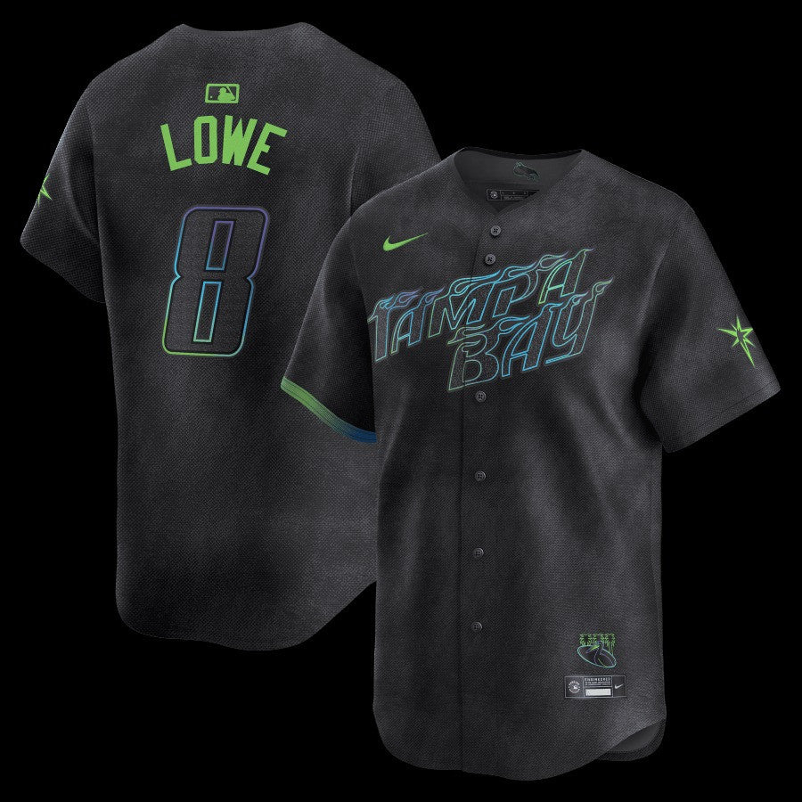 Brandon Lowe Tampa Bay Rays Charcoal 2024 City Connect Limited Men Jersey