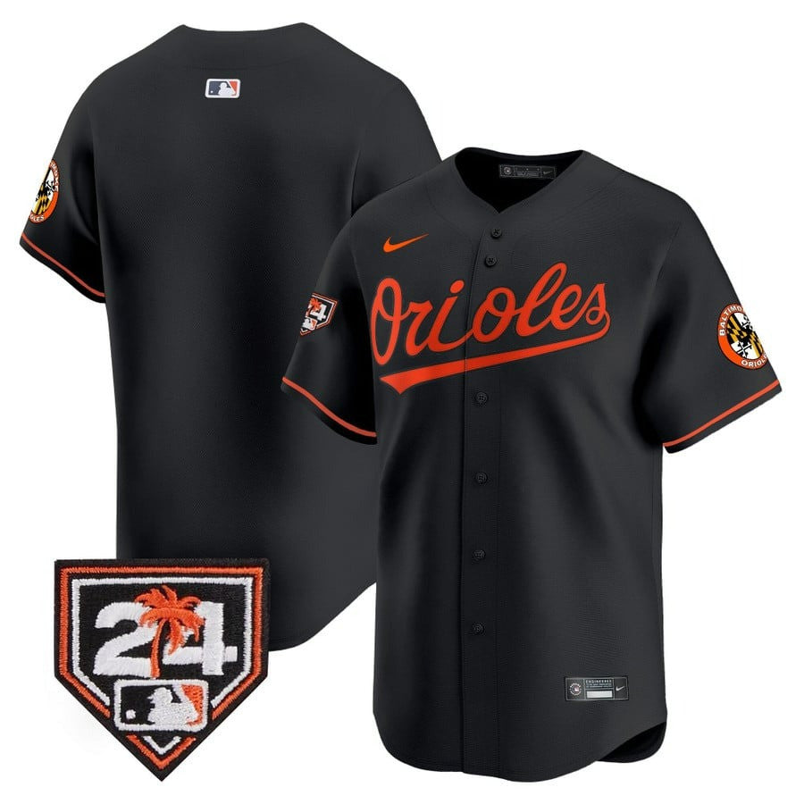 Baltimore Orioles Black 2024 Spring Training Patch Men Jersey