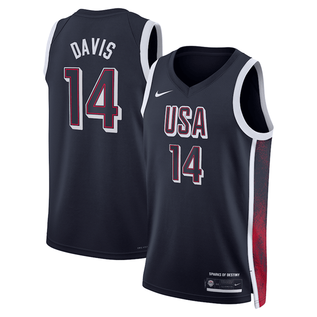 Anthony Davis USA National Team 2024 Limited Edition Navy Game Jersey