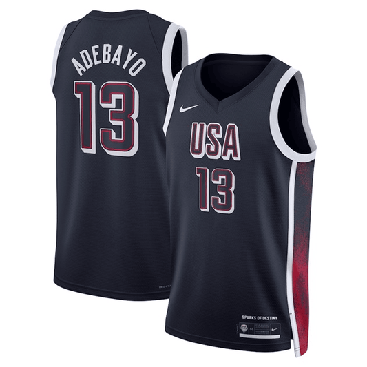 Bam Adebayo USA National Team 2024 Limited Edition Navy Game Jersey