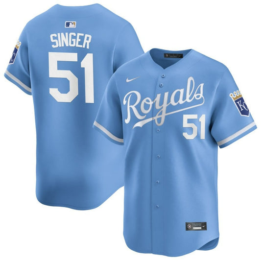 Brady Singer Kansas City Royals 2024 Alternate Limited Light Blue Jersey