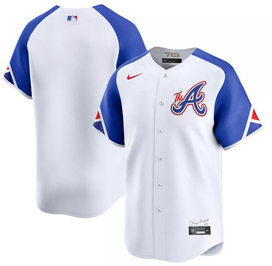 Atlanta Braves 2024 White Blue City Connect Blank Limited Vapor Jersey