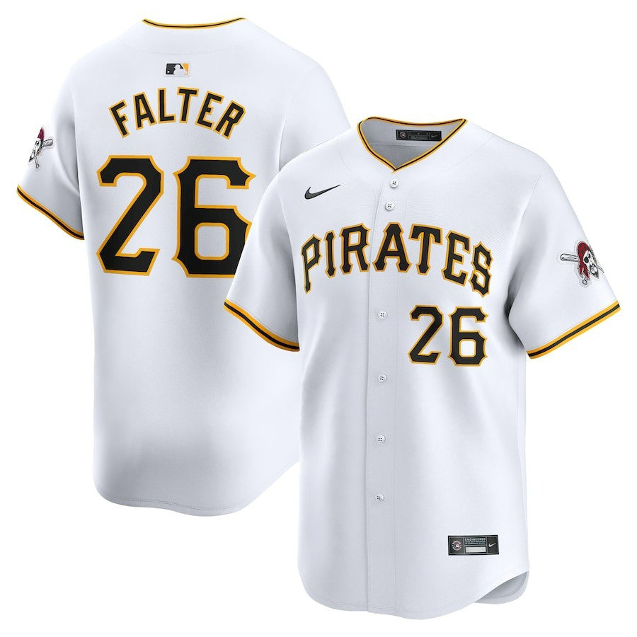 Bailey Falter Pittsburgh Pirates 2024 White Home Limited Player Jersey