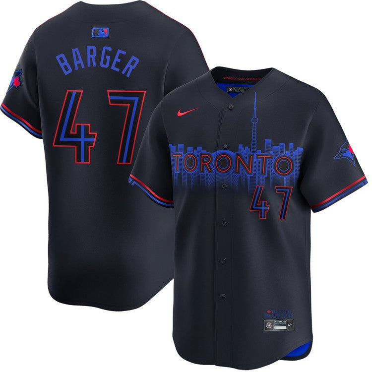 Addison Barger Toronto Blue Jays 2024 Navy City Connect Limited Jersey