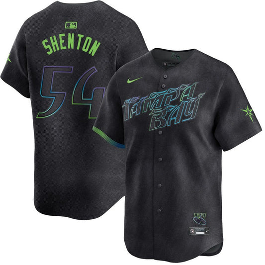 Austin Shenton Tampa Bay Rays 2024 Charcoal City Connect Limited Player Jersey