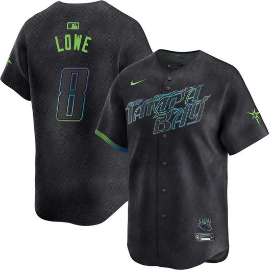 Brandon Lowe Tampa Bay Rays 2024 Charcoal City Connect Limited Player Jersey