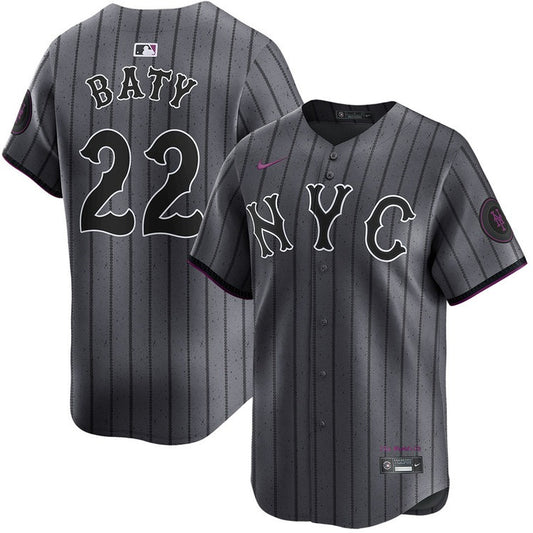 Brett Baty New York Mets 2024 City Connect Limited Jersey