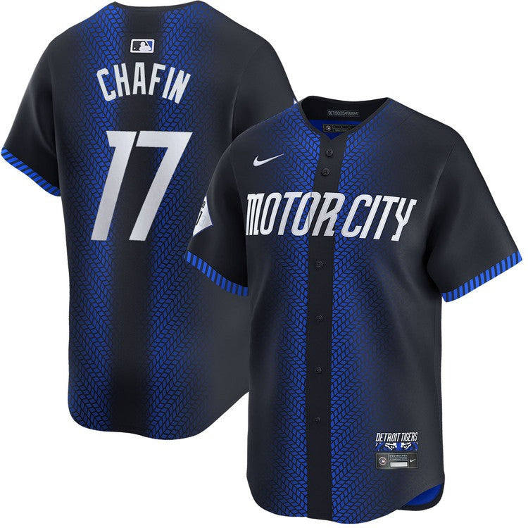 Andrew Chafin Detroit Tigers 2024 City Connect Limited Navy Jersey