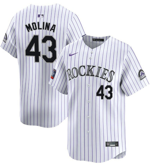 Anthony Molina Colorado Rockies 2024 White Home Limited Player Jersey