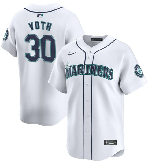 Austin Voth Seattle Mariners 2024 Home Limited White Jersey