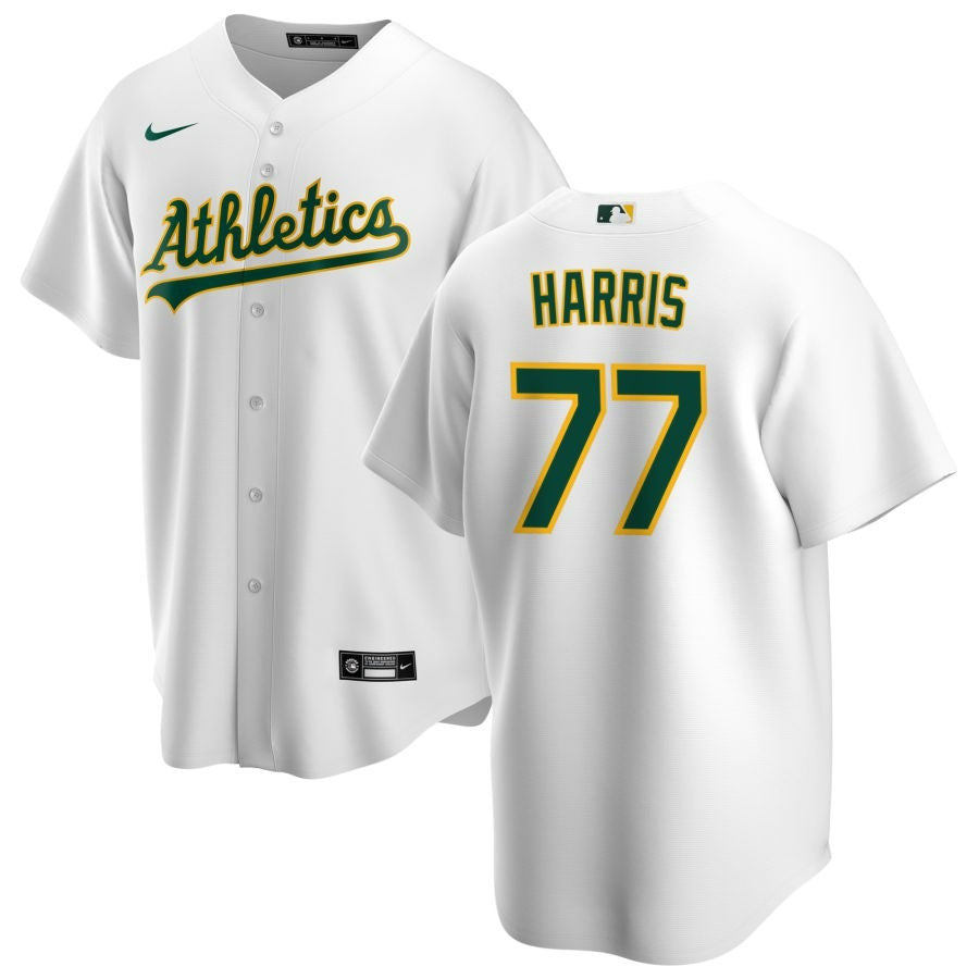 Brett Harris Oakland Athletics 2024 Home Replica White Jersey