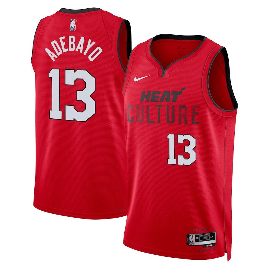 Bam Adebayo Miami Heat 2024-2025 City Edition Swingman Red Jersey